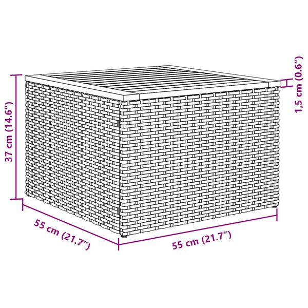 vidaXL Σετ Καναπέ Κήπου 8 pcs Γκρι 55 x 55 x 37 εκ Ρατάν, Πολυεστέρας