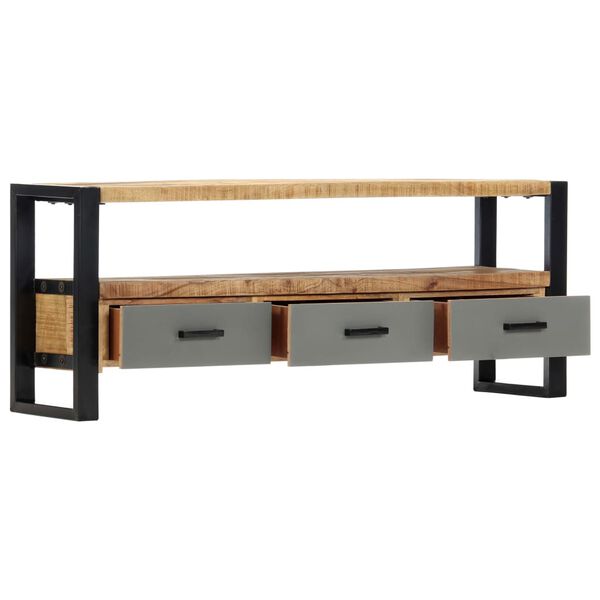 vidaXL Έπιπλο Τηλεόρασης 130 x 30 x 50 εκ. από Μασίφ Ξύλο Μάνγκο