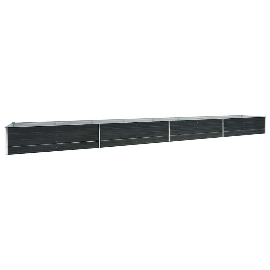vidaXL Ζαρντινιέρα Υπερυψωμένη Ανθρακί 600x80x45 εκ. Γαλβαν. Χάλυβας