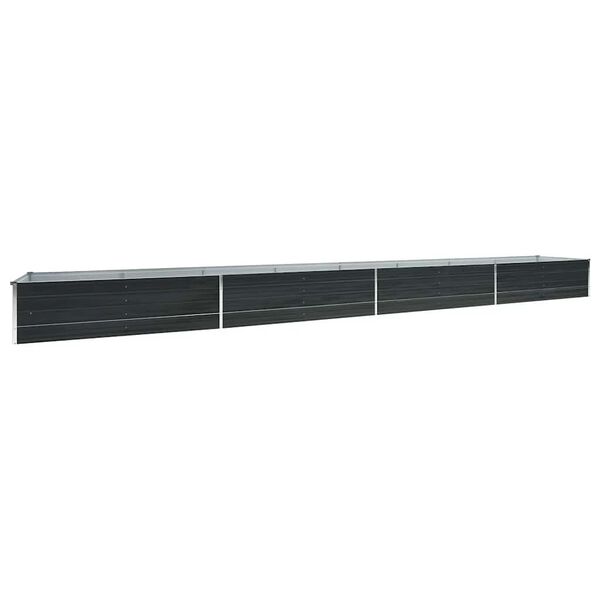 vidaXL Ζαρντινιέρα Υπερυψωμένη Ανθρακί 600x80x45 εκ. Γαλβαν. Χάλυβας