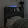 vidaXL Κρεβάτι με Κεφαλάρι με ράφι Μαύρη Οξυά 120 x 15 x 103.5 εκ.