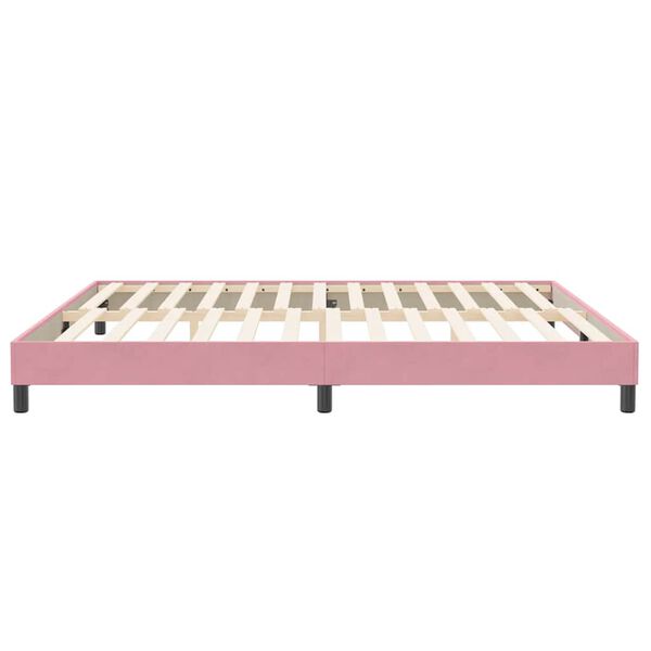 vidaXL Box Spring Κρεβάτι χωρίς στρώμα Ροζ 200x220 cm Βελούδινο