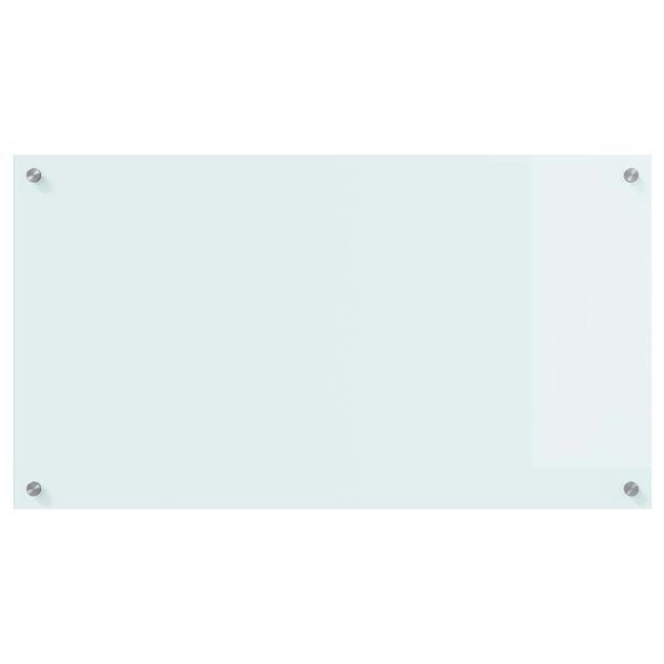 vidaXL Πίσω Πάνελ Κουζίνας Λευκό 90 x 50 cm σκληρυμένο γυαλί