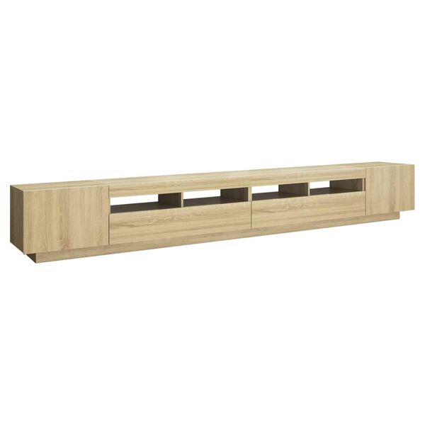 vidaXL Έπιπλο Τηλεόρασης με LED Sonoma Δρυς 300 x 35 x 40 εκ.