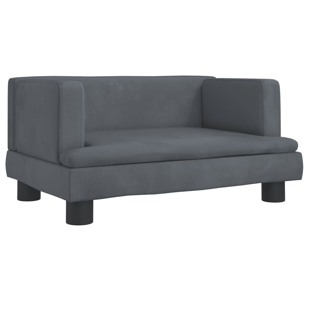vidaXL Καναπές Παιδικός Σκούρο Γκρι 60 x 40 x 30 εκ. από Βελούδο