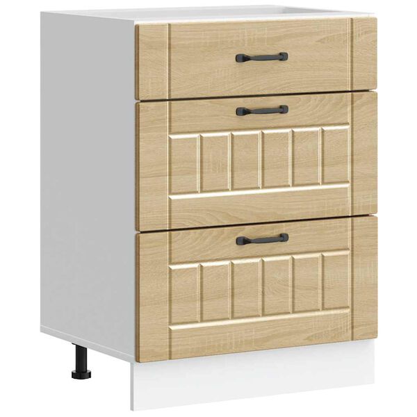 vidaXL ντουλάπι βάσης κουζίνας Lucca Δρυς sonoma κατασκευασμένο ξύλο