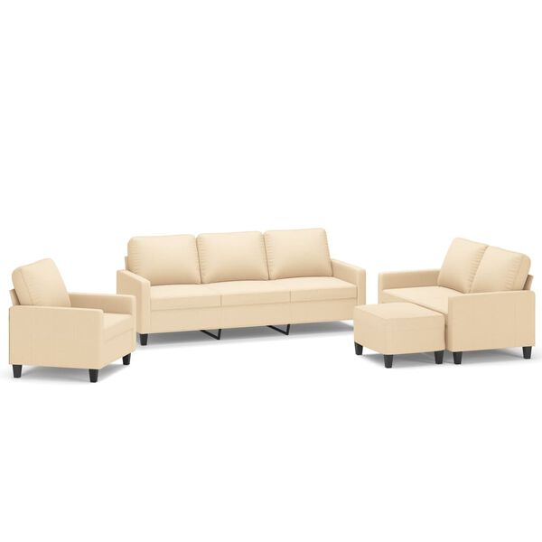 vidaXL &Pi;&omicron;&lambda;&upsilon;&theta;&rho;ό&nu;&epsilon;&sigmaf; &Sigma;&epsilon;&tau; 4 &Tau;&epsilon;&mu;&alpha;&chi;ί&omega;&nu; &Kappa;&rho;&epsilon;&mu; &alpha;&pi;ό Ύ&phi;&alpha;&sigma;&mu;&alpha; &mu;&epsilon; &Mu;&alpha;&xi;&iota;&lambda;ά&rho;&iota;&alpha;