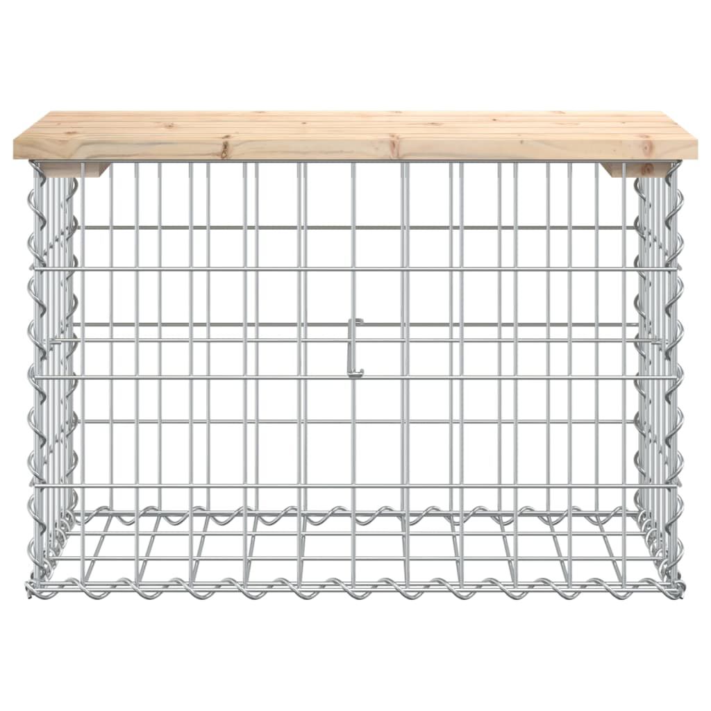 vidaXL Παγκάκι Κήπου Συρματοκιβώτιο 63x31,5x42 εκ. Μασίφ Ξύλο Πεύκου