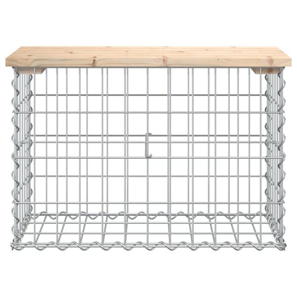 vidaXL Παγκάκι Κήπου Συρματοκιβώτιο 63x31,5x42 εκ. Μασίφ Ξύλο Πεύκου