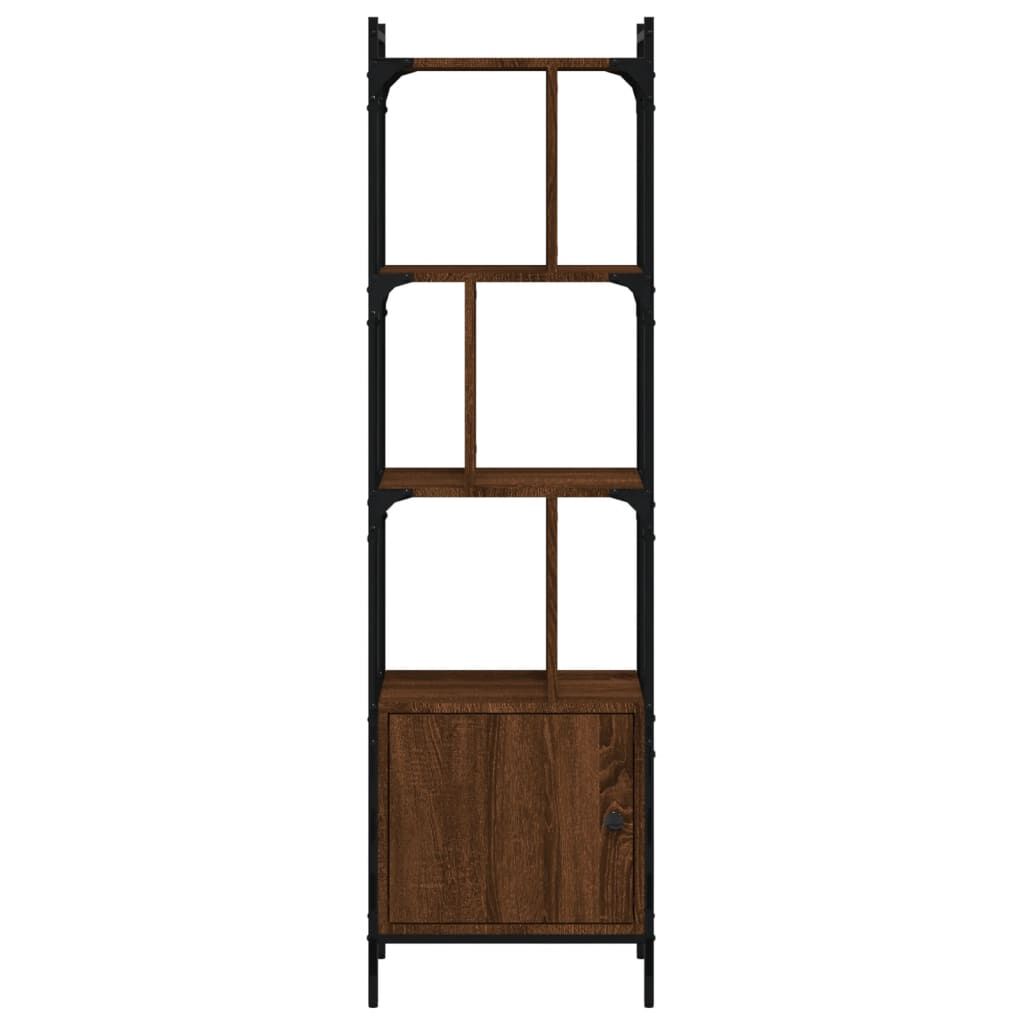 vidaXL Βιβλιοθήκη με Πόρτα Καφέ Δρυς 44,5x30x154,5 εκ. Επεξ. Ξύλο