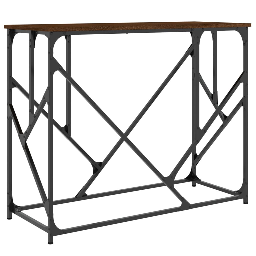 vidaXL Τραπέζι Κονσόλα Καφέ Δρυς 100x40x80 εκ. Επεξεργασμένο Ξύλο