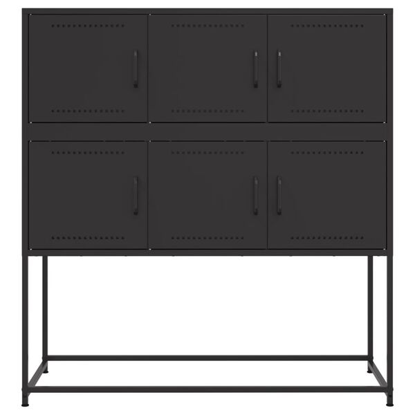 vidaXL Ντουλάπι Μαύρο 100,5x39x107 εκ. Ατσάλινο
