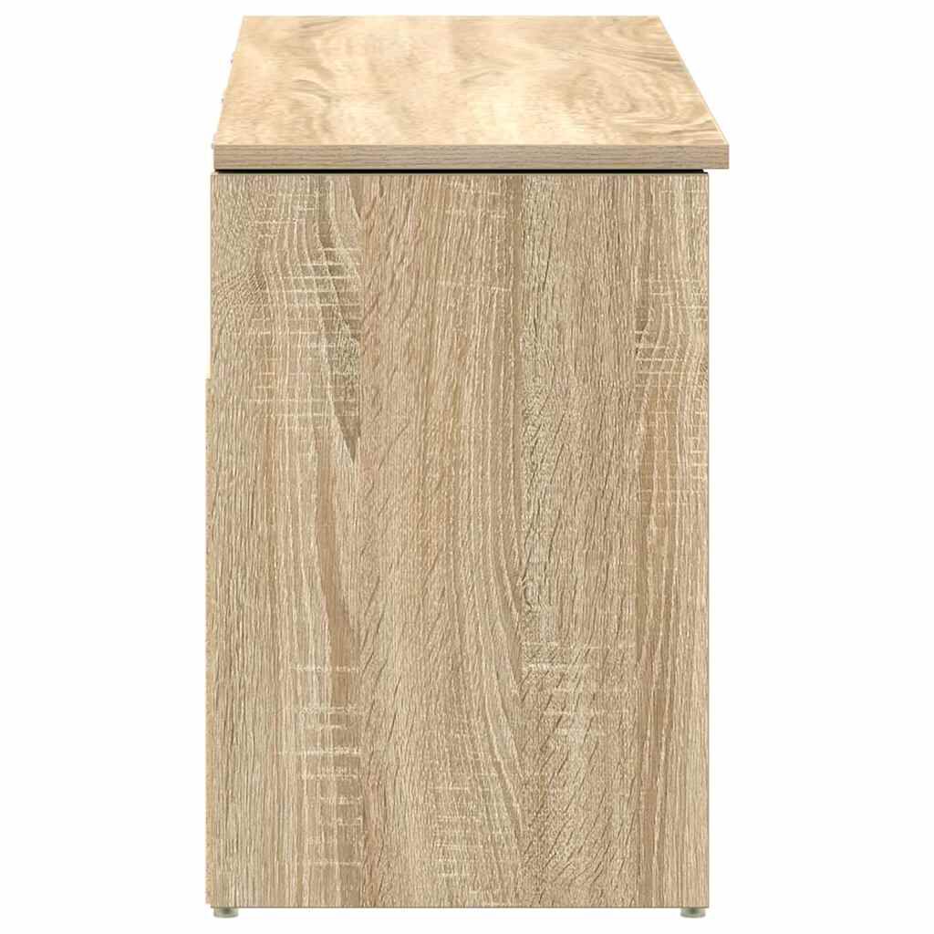 Πάγκος παπουτσιών vidaXL Sonoma Oak 102x30,5x45 cm Κατασκευασμένο ξύλο
