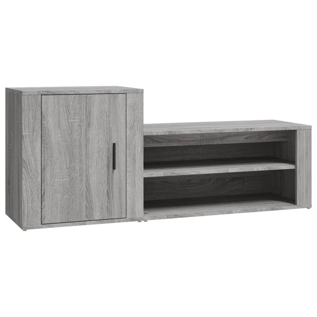 vidaXL Παπουτσοθήκη Γκρι Sonoma 130x35x54 εκ. από Επεξεργασμένο Ξύλο