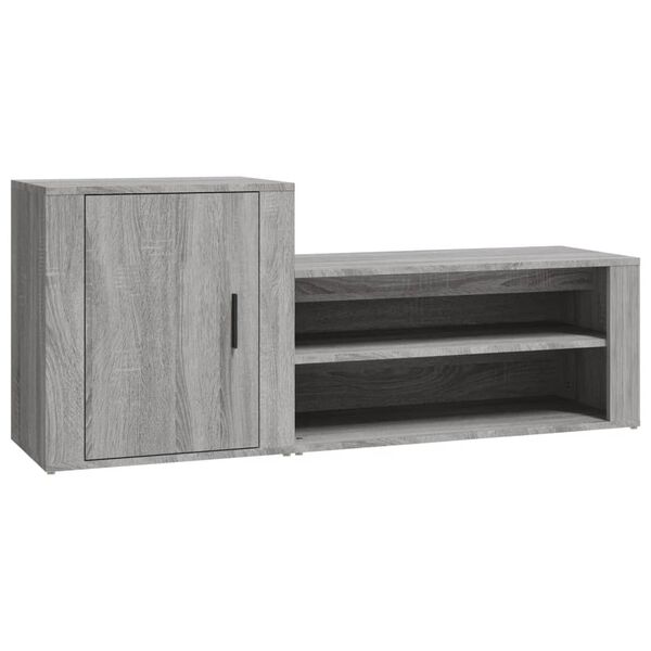 vidaXL Παπουτσοθήκη Γκρι Sonoma 130x35x54 εκ. από Επεξεργασμένο Ξύλο