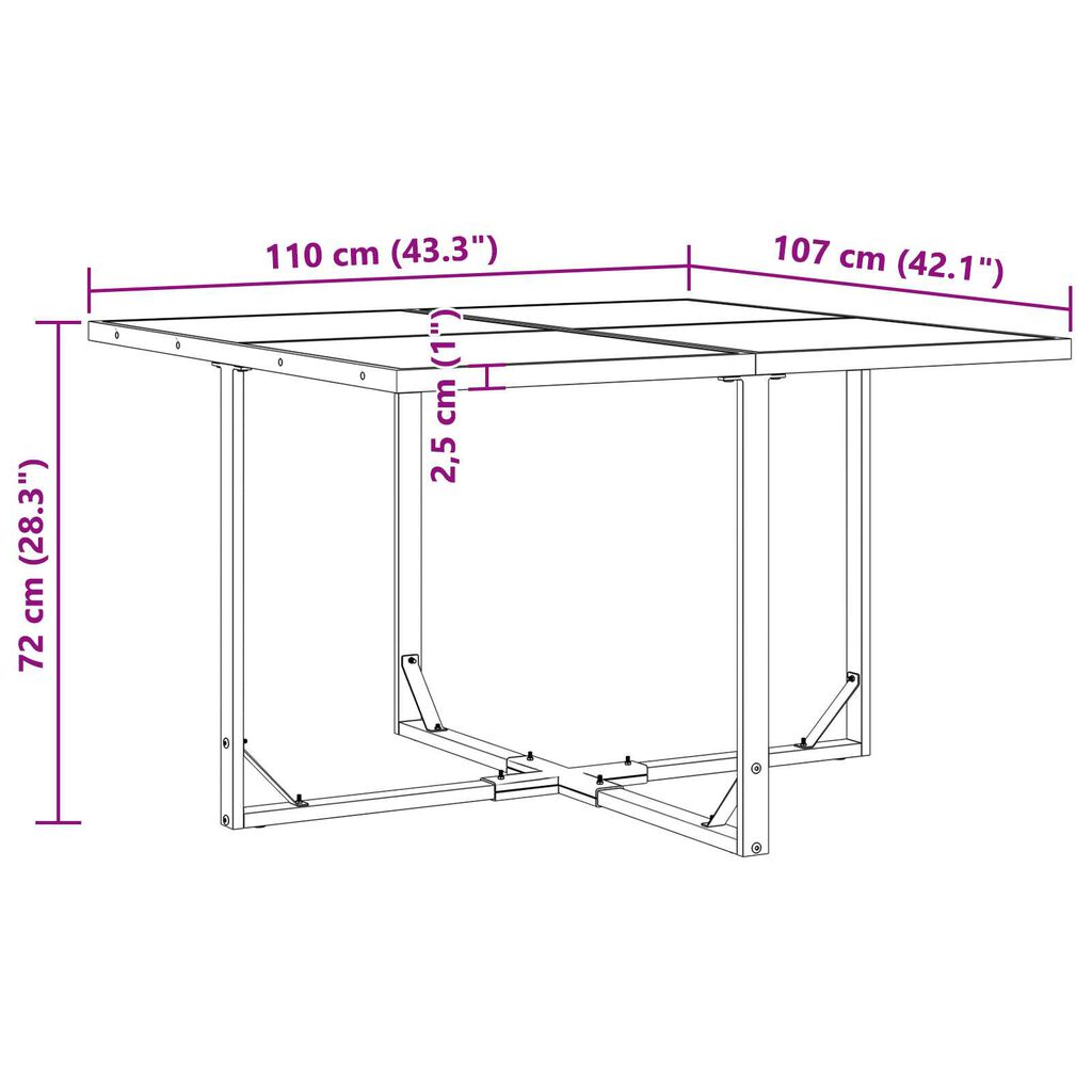 vidaXL Σέτ φαγητού για κήπο 5 pcs Μαύρο Ατσάλι