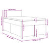 vidaXL Κρεβάτι Boxspring με Στρώμα Σκούρο Γκρι 120x190 εκ Υφασμάτινο