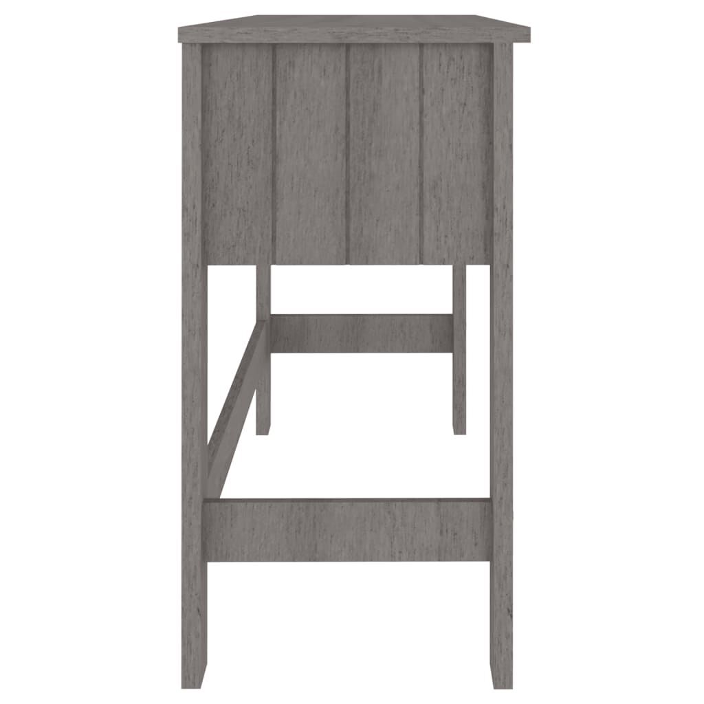 vidaXL Γραφείο HAMAR Αν. Γκρι 110 x 40 x 75 εκ. από Μασίφ Ξύλο Πεύκου