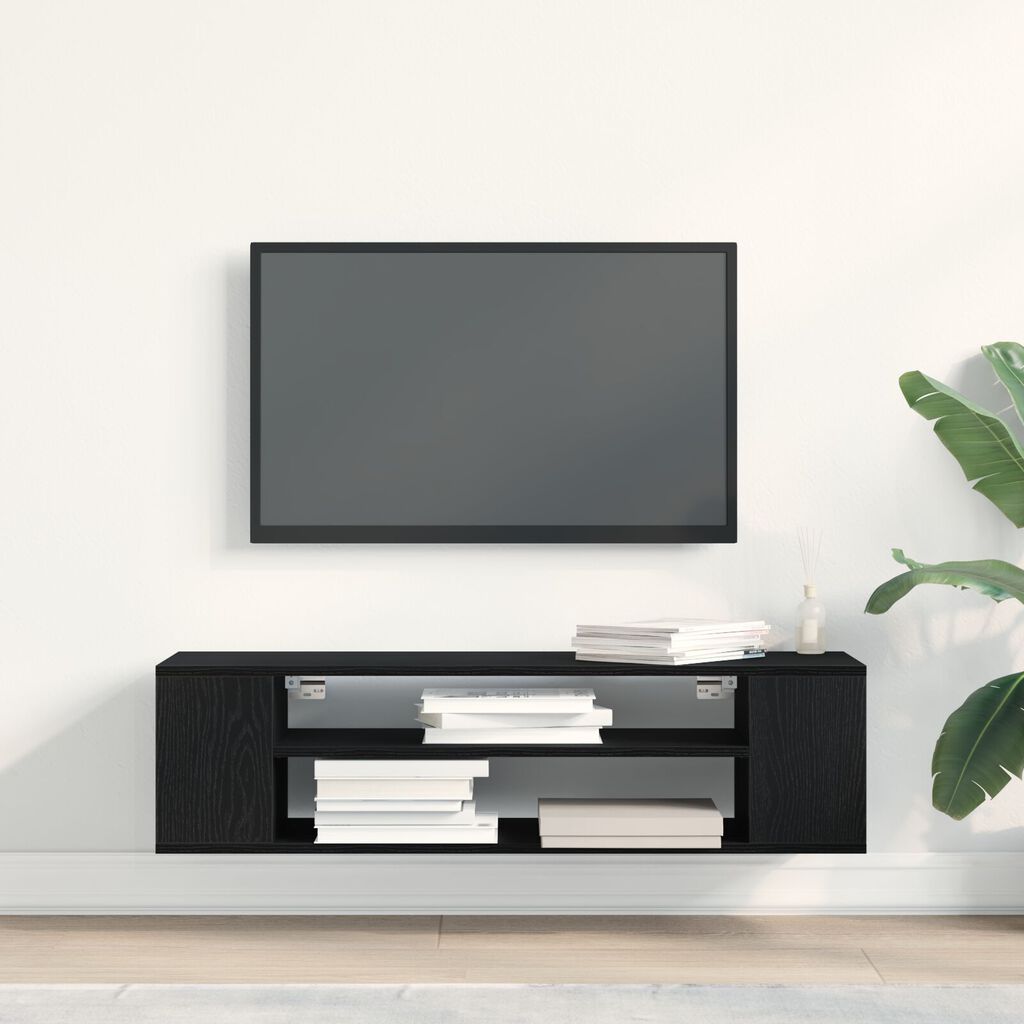 vidaXL Ντουλάπι TV Μαύρο 100 x 30 x 26.5 εκ Επεξεργασμένο ξύλο