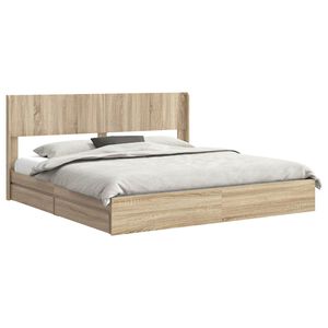 vidaXL &Kappa;&alpha;&lambda;ά&theta;&iota; &mu;&epsilon; &alpha;&pi;&omicron;&theta;ή&kappa;&eta; &kappa;&alpha;&iota; &kappa;&epsilon;&phi;&alpha;&lambda;ά&rho;&iota; Sonoma &Delta;&rho;&upsilon;&sigmaf; 180 x 200 cm