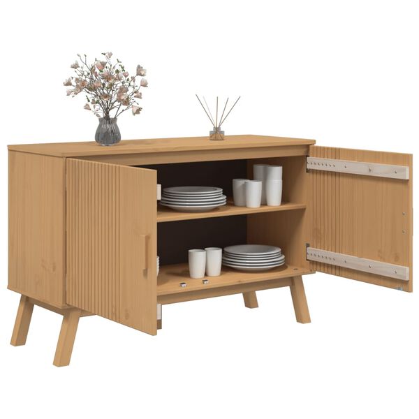 vidaXL Μπουφές OLDEN Καφέ 114 x 43 x 73,5 εκ. από Μασίφ Ξύλο Πεύκου