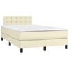 vidaXL &Kappa;&rho;&epsilon;&beta;ά&tau;&iota; Boxspring &mu;&epsilon; &Sigma;&tau;&rho;ώ&mu;&alpha; &Kappa;&rho;&epsilon;&mu; 120x200&epsilon;&kappa;. &alpha;&pi;ό &Sigma;&upsilon;&nu;&theta;&epsilon;&tau;&iota;&kappa;ό &Delta;έ&rho;&mu;&alpha;