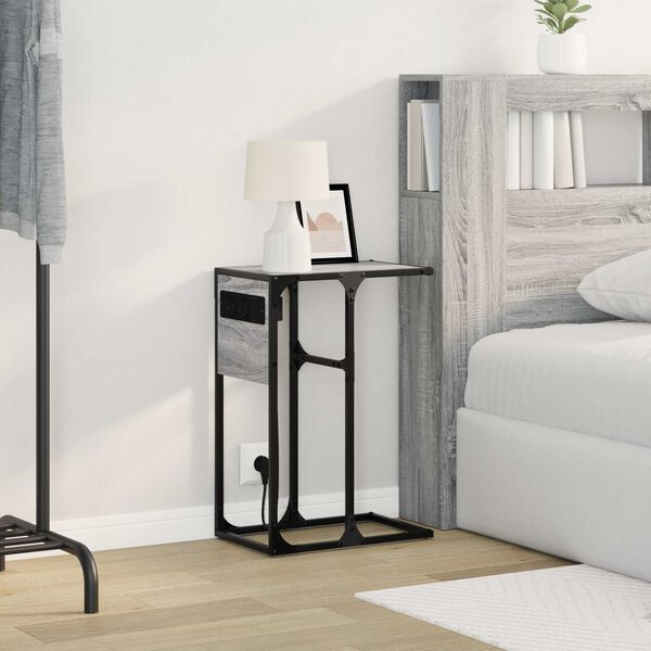 vidaXL Κομοδίνο Γκρι sonoma 41.5 x 26 x 60.5 εκ Επεξεργασμένο ξύλο