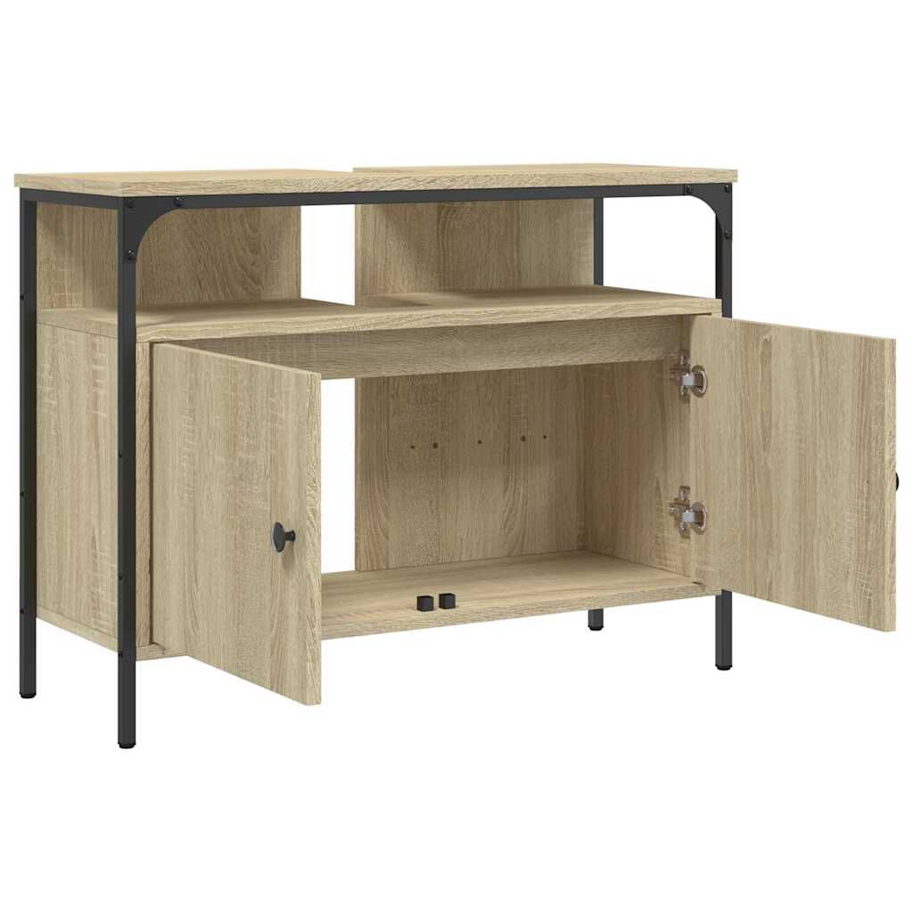 vidaXL Ντουλάπι Νιπτήρα Μπάνιου Sonoma Δρυς 80x30x60 εκ. Επεξ. Ξύλο