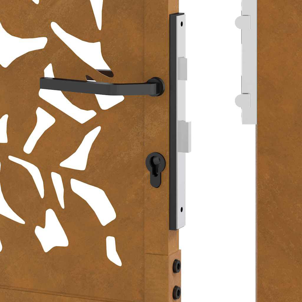 vidaXL Πύλη κήπου 105x155 cm από χάλυβα με φύλλα καιρικές συνθήκες