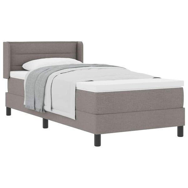vidaXL Κρεβάτι box spring με στρώμα με στρώμα Taupe 80 x 200 cm