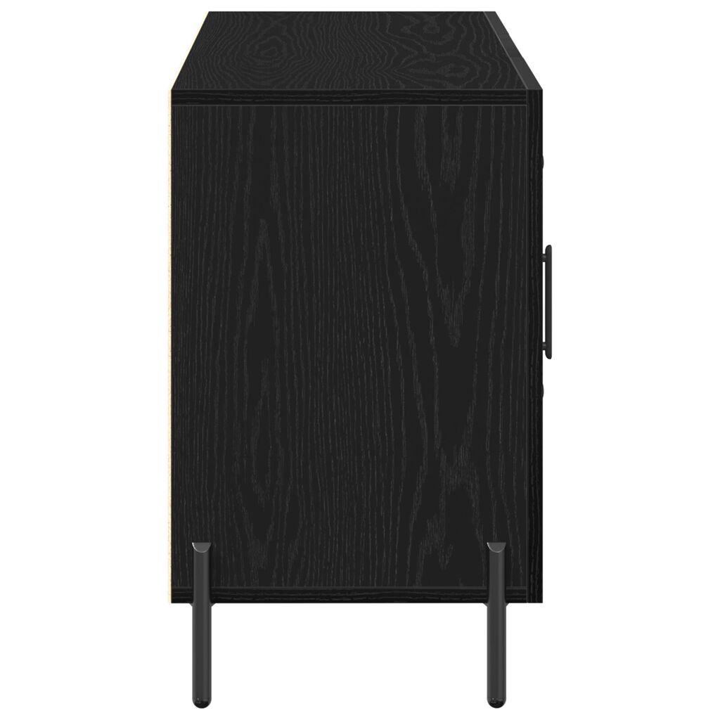 vidaXL Μπουφές Μαύρο Δρυς 100x36x60 εκ Συγκροτημένο Ξύλο