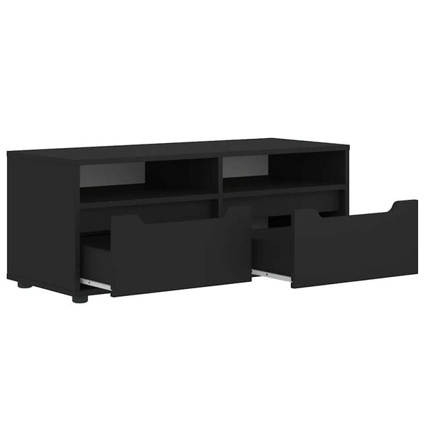 vidaXL ντουλάπι τηλεόρασης VISNES Μαύρο 100x40x38 cm