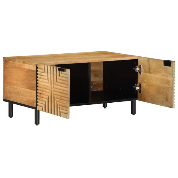 vidaXL Τραπεζάκι σαλονιού καφέ 80x50x40 cm μασίφ ξύλο Mango