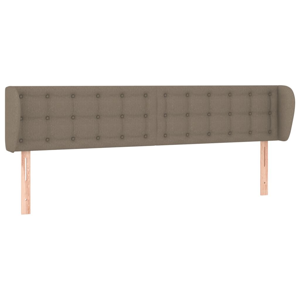 vidaXL Κεφαλάρι με Πτερύγια Taupe 203 x 23 x 78/88 εκ. Υφασμάτινο