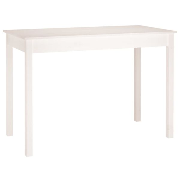 vidaXL Τραπεζαρία Λευκή 110 x 55 x 75 εκ. από Μασίφ Ξύλο Πεύκου
