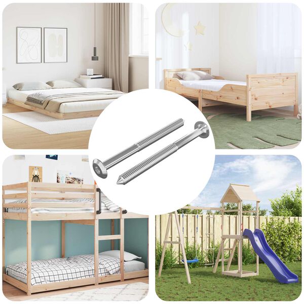 vidaXL &Beta;ί&delta;&epsilon;&sigmaf; &epsilon;&pi;ί&pi;&lambda;&omega;&nu; 2 pcs &Alpha;&sigma;&eta;&mu;ί M6 x 85 &chi;&iota;&lambda;. &Alpha;&tau;&sigma;ά&lambda;&iota;