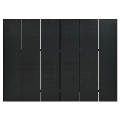 vidaXL Διαχωριστικό Δωματίου με 6 Πάνελ Μαύρο 240 x 180 εκ. από Ατσάλι