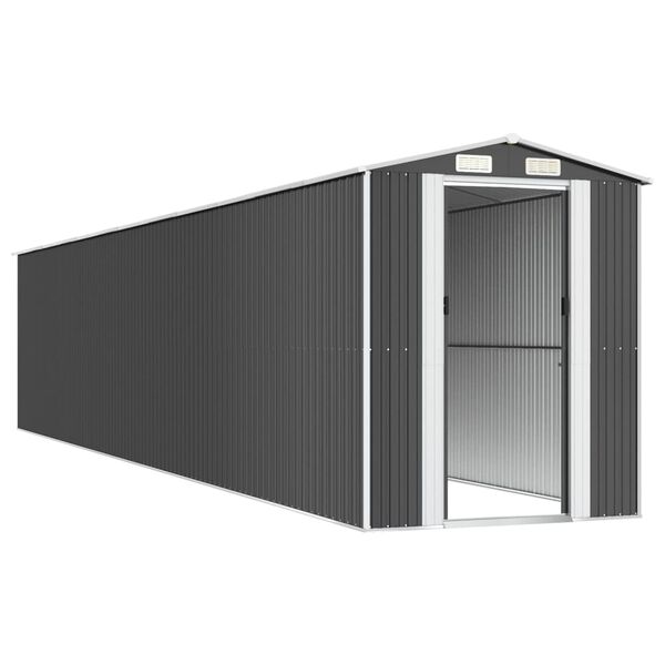 vidaXL Αποθήκη Κήπου Ανθρακί 192 x 1021 x 223 εκ. Γαλβανισμένο Ατσάλι