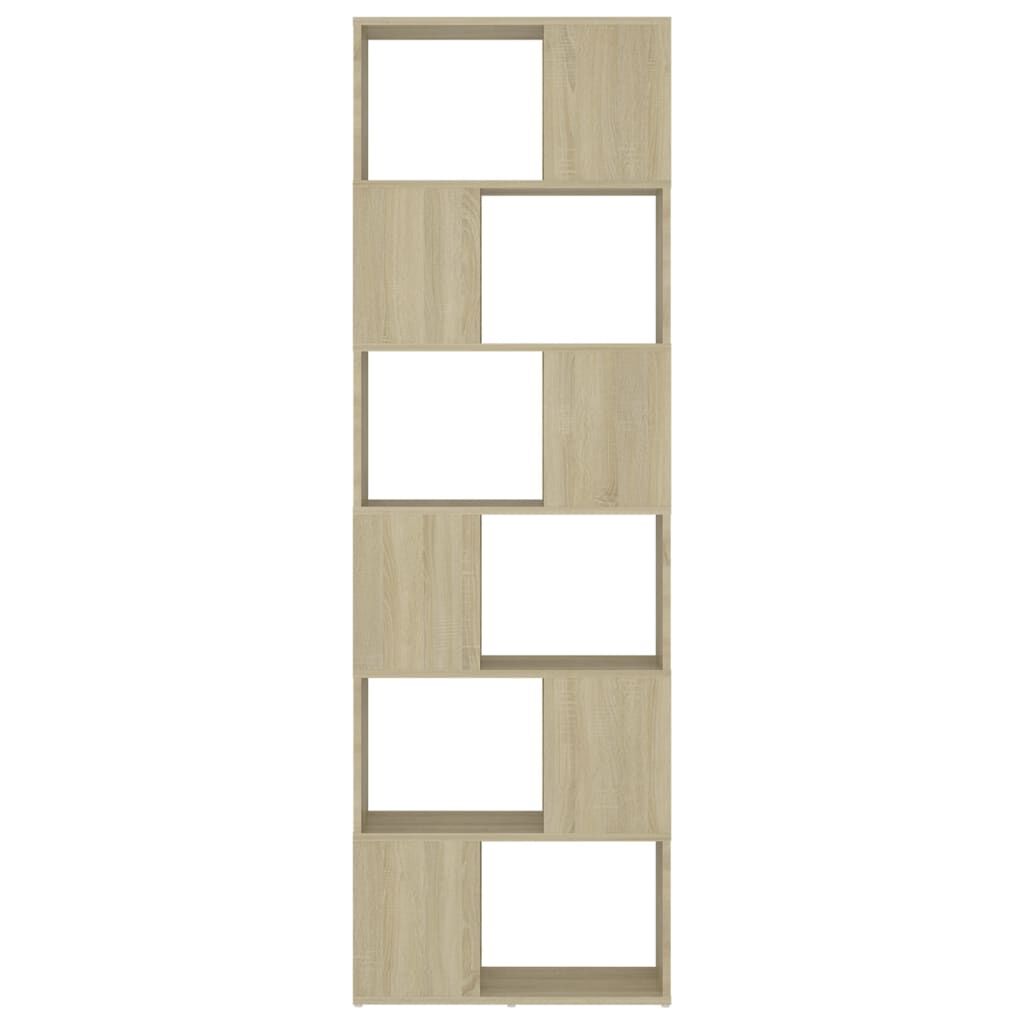 vidaXL Βιβλιοθήκη/Διαχωρισ. Χώρου Sonoma Δρυς 60x24x186εκ. Μοριοσανίδα