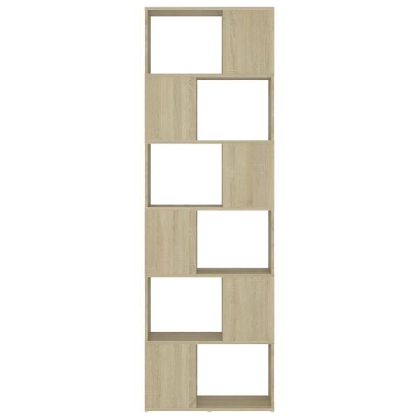 vidaXL Βιβλιοθήκη/Διαχωρισ. Χώρου Sonoma Δρυς 60x24x186εκ. Μοριοσανίδα