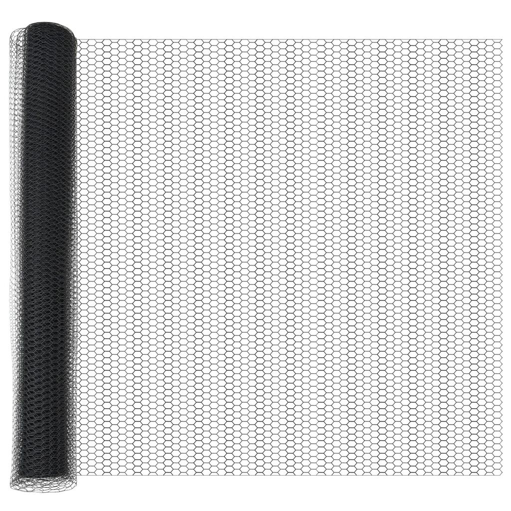 vidaXL Εξάγωνη Περίφραξη Γκρι 1.4x50 μ Ατσάλι