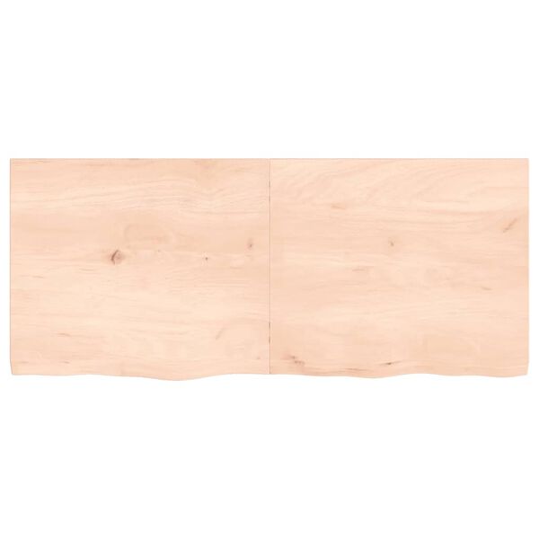 vidaXL Πάγκος Μπάνιου 140x60x(2-4) εκ. από Ακατέργαστο Μασίφ Ξύλο