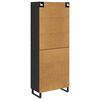 vidaXL Highboard &mu;&epsilon; &sigma;&upsilon;&rho;&tau;ά&rho;&iota; 2 pcs &Mu;&alpha;ύ&rho;&eta; &Omicron;&xi;&upsilon;ά 69,5 x 34 x 180 &epsilon;&kappa;.