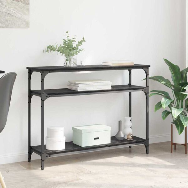 vidaXL &Tau;&rho;&alpha;&pi;έ&zeta;&iota; &kappa;&omicron;&nu;&sigma;ό&lambda;&alpha;&sigmaf; &mu;&epsilon; &rho;ά&phi;&iota; &Mu;&alpha;ύ&rho;&eta; &Omicron;&xi;&upsilon;ά 100 x 29 x 75 &epsilon;&kappa;.