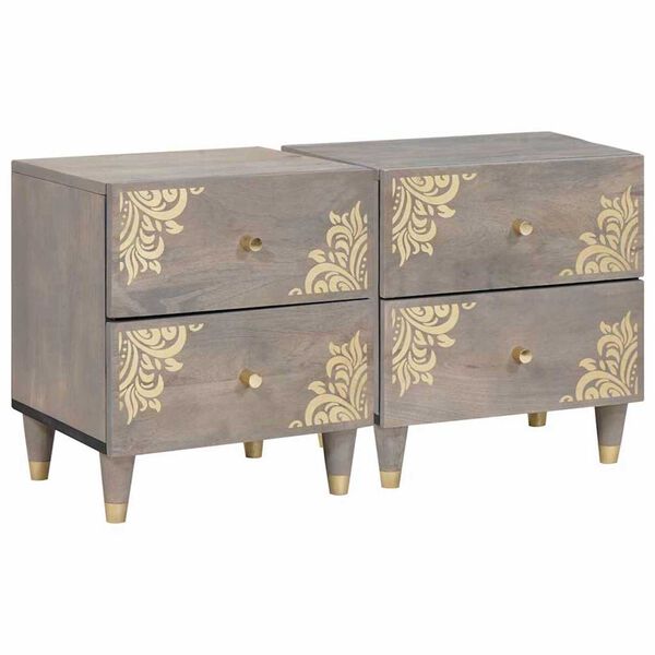 vidaXL &Kappa;&omicron;&mu;&omicron;&delta;ί&nu;&omicron; 2 pcs &Gamma;&kappa;&rho;&iota; 40 x 33 x 46 &epsilon;&kappa;. &Sigma;&tau;&epsilon;&rho;&epsilon;ό &xi;ύ&lambda;&omicron; &mu;ά&nu;&gamma;&kappa;&omicron;