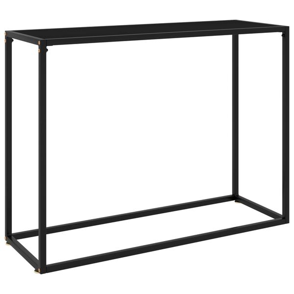 vidaXL Τραπέζι Κονσόλα Μαύρο 100 x 35 x 75 εκ. από Ψημένο Γυαλί