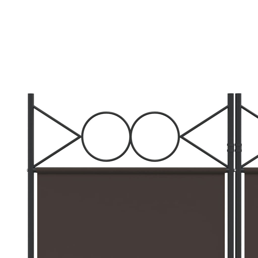 vidaXL Διαχωριστικό Δωματίου με 4 Πάνελ Καφέ 160x200 εκ. από Ύφασμα