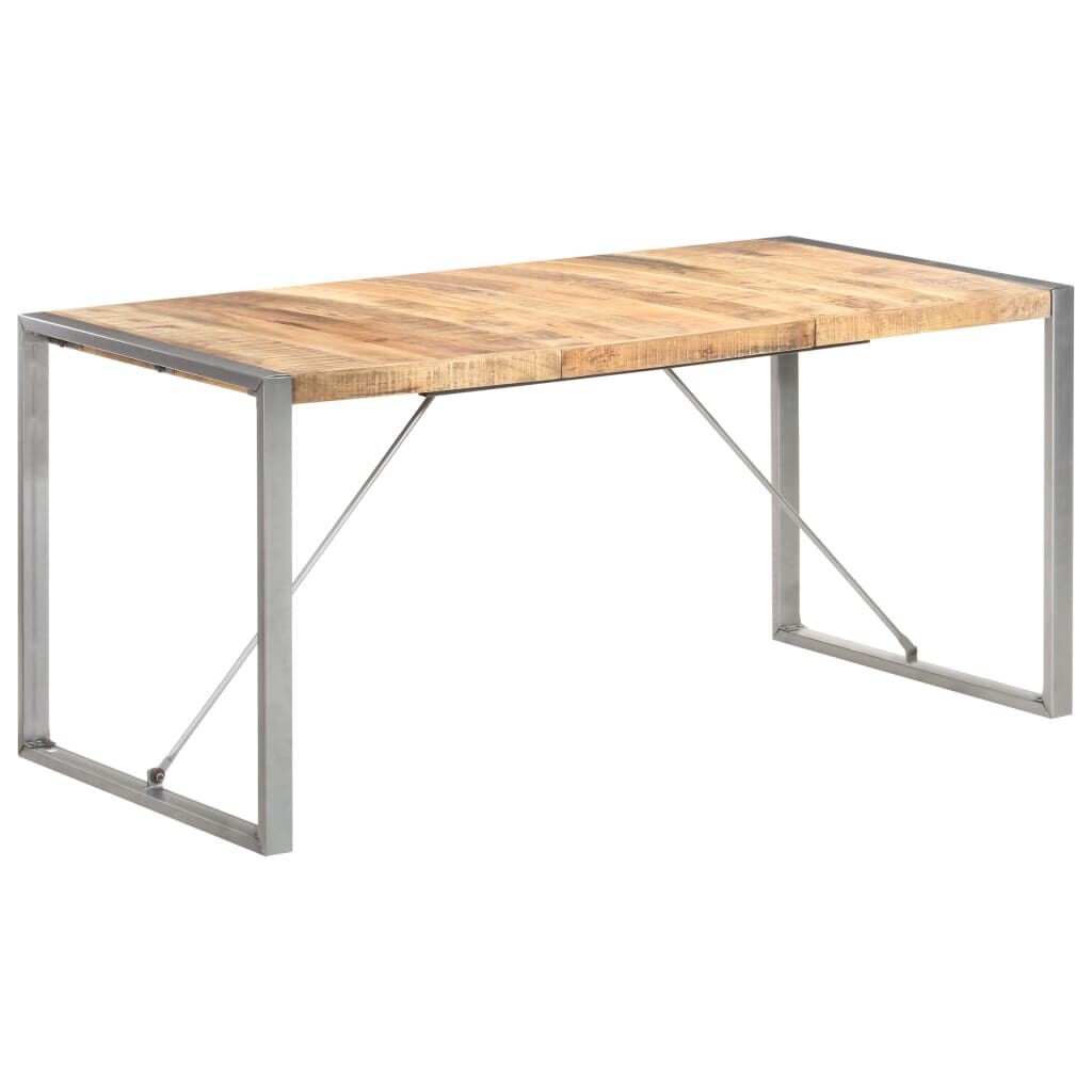 vidaXL Τραπεζαρία 160 x 80 x 75 εκ. από Μασίφ Ακατέργαστο Ξύλο Μάνγκο