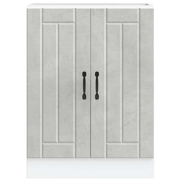 vidaXL Ντουλάπι βάσης νεροχύτη "Lucca" Σκυρόδεμα Γκρι Τεχνητό ξύλο