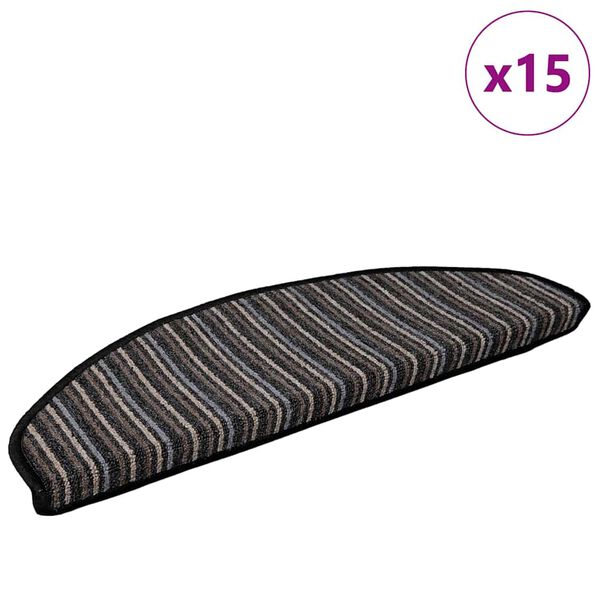 vidaXL Αυτοκόλλητα Ματ Σκαλοπατιών 15 pcs Ανθρακί 65 x 21 x 4 cm